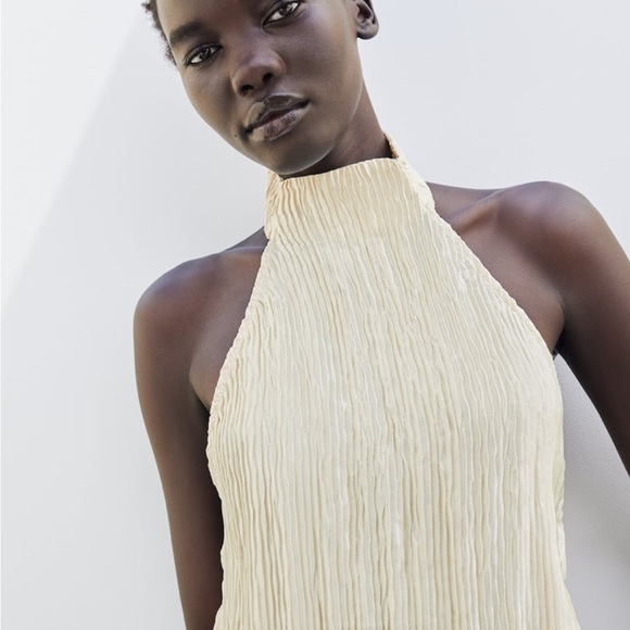 Zara Sold Out Assymetrical Hem Halter Top and Pants Set - Picture 6 of 7